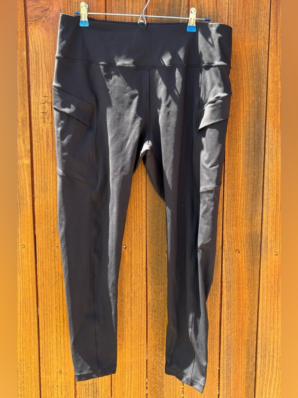 CALIA Stay Powerful Women’s Black High Waisted Compression Leggings XXL.